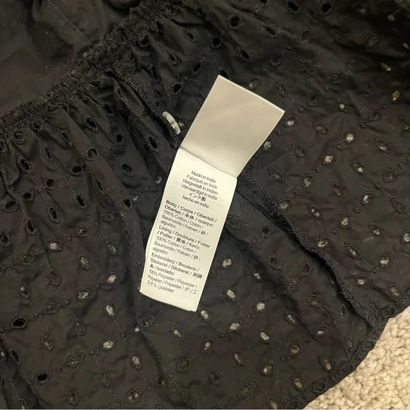 Black Eyelet Ruffle Wrap Top by J Crew - Picture 8 of 9